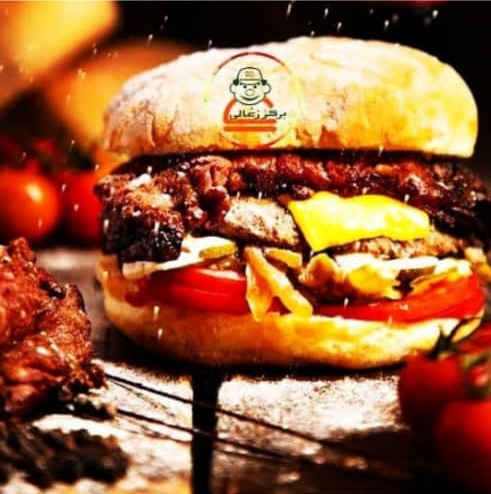 خدمات ویژه فست فود زغالی برگر در جیرفت